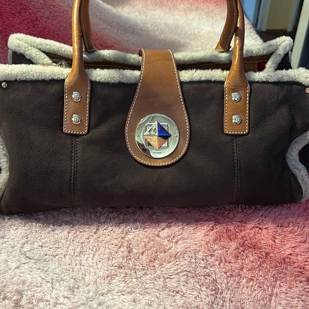 Kate Spade Shoulder Bag with Gold Hardware with Leather Trim